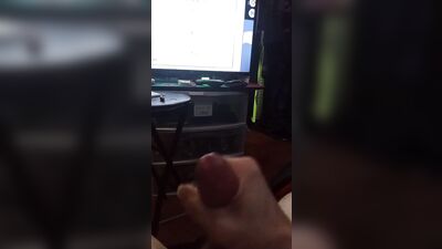 Bored busting a big load