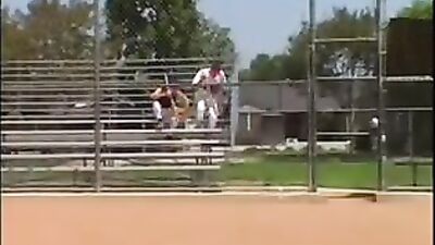 Lusty Lads Pounding Each Other in the Dugout!
