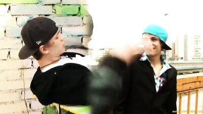 Neighbours Three-way Cumshot Bareback Oral Twink Porn!