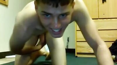 Blond Boy Web-Cam Cum - Sexy Solo Wank