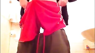 Gym Studs Jizz In Shorts: Amateur Cum Shots Solo!