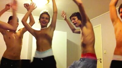 Gangbang Fun: 5 Sexy Boys Dancing!