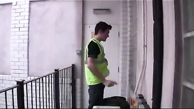 Luring the Cleaner Inside - A Fetish Bareback Gay Porn Video