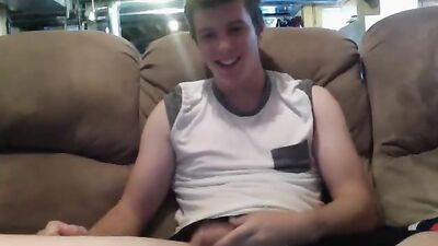 Boy cute in his comfortable couch