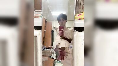 Mirror Reflection - Big Cock Teen Cumshot Delight!