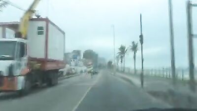 Brazilian Blowjob: Horny and Big Penis Masturbated in the Car!