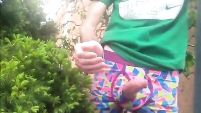 Bush Bash: Amateur Cum Shots in Public Shrubs