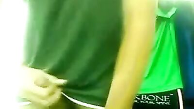 Young Cum Spray: Twink Football Locker Room Masturbation