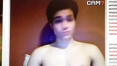 Young stud gets ready to blow his load on cam