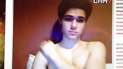 Young stud gets ready to blow his load on cam