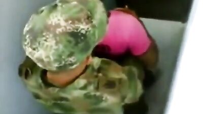 Young Public Soldier Cumshots: Amateur Handjobs in Toilets!