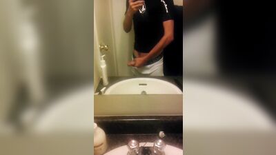 Young Bathroom Cummer Takes Over the Sink!