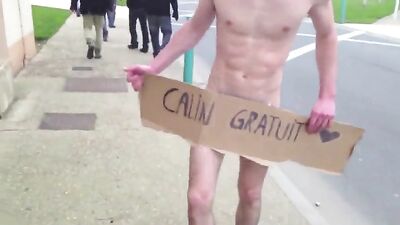 Outdoor Free Hugs Fun with Twink Amateur Public