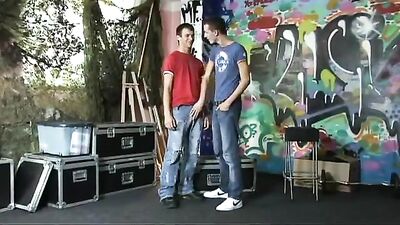 Behind the Stage Twinks: Action Boy Band Explosion