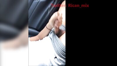 Hot Gay Amateur Car Sex with Uncut Dick