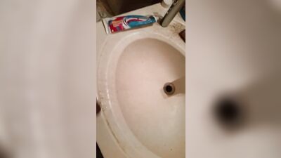 Sissy gets horny and cums while cleaning dads rental property