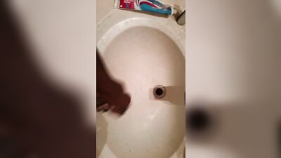 Sissy gets horny and cums while cleaning dads rental property