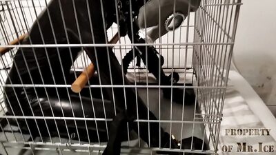 Preview - Caged Bondage in Full Rubber
