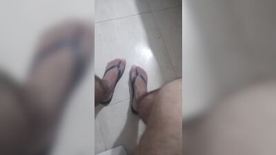 He said he wanna see my sexy feet So there it is, Bathroom.