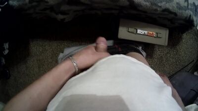 Teen boy jerking for milk