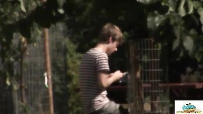 Young Brit Twink Cums Hard on Dildo with Gay Porn Cam Buddies