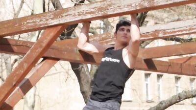 Gay Porn Thrills - Flexing His Love Muscle Experience the heat with bareback cum shots and handjobs in this thrilling gay porn video!