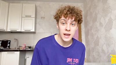 Curly Bi Teen Drills and Cums Over Girlfriend: Bisexual Threesome Explosion!