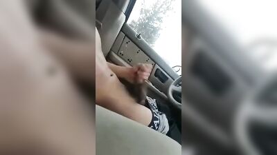 Latin Teenboy jerks off again in a car
