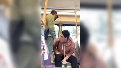 Gay Porn Bus Sucking Action - Oral Public Sex Twink Boy
