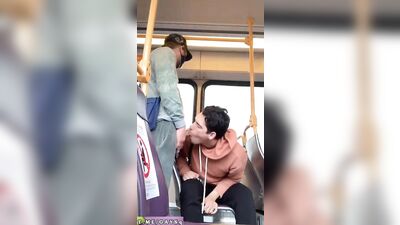 Gay Porn Bus Sucking Action - Oral Public Sex Twink Boy