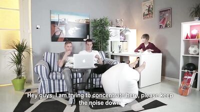 Three Bareback Twink Lovers Threesome Gay Porn Tube