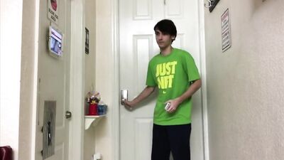 Green T-Shirt Guy Gets Double Penetration with Bareback Action at the Gloryhole!