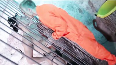 Gay Porn Orgy: Inmates Cum Shots with Prison Guard