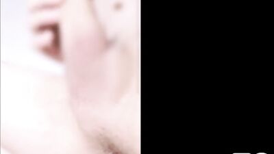 The moment of cumshot looking up from below. View of anal. Japanese Sissy Twink Jerking off