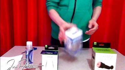 Sexy Unboxing - Twink tests a Fleshlight for the first time, loses control of his cock and cums jizz