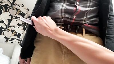 Daddy comes home to unload in step-son's smooth boy pussy