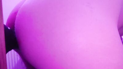 Twink femboy stretched out with knotted toy