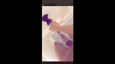 Fucking a fleshlight in the shower