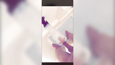 Fucking a fleshlight in the shower