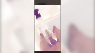 Fucking a fleshlight in the shower
