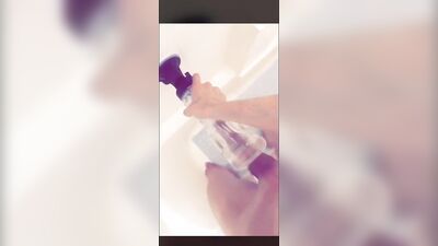 Fucking a fleshlight in the shower