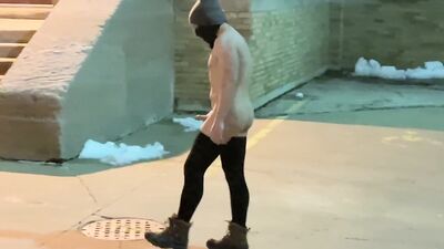 Slut Friday West public naked ass toying outdoor at night