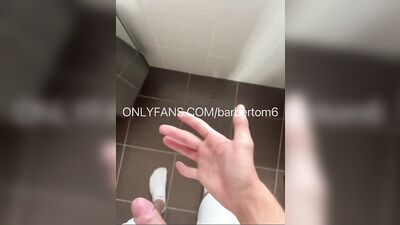 Young French blond Tom Barber jerking off after football