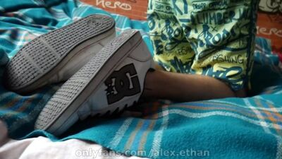 Worshipping Alex's feet and ass