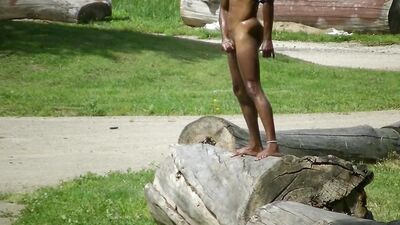 Xu Xin Xia on the Tree Trunk