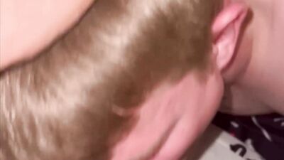 Horny twink unleashes his load before going bed