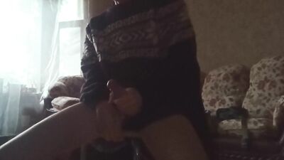 horny teen jerks off till he cum on the floor