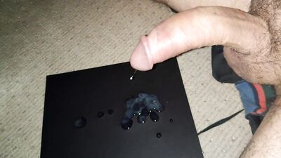 Precum Cum from Hard Curved Dick