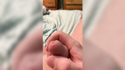 Twink plays with beautiful cum cock