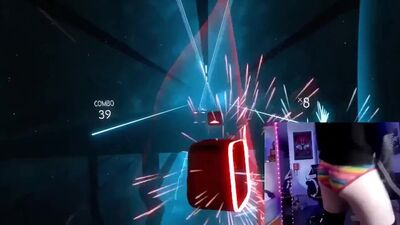 Femboy Ass Jiggles to BeatSaber